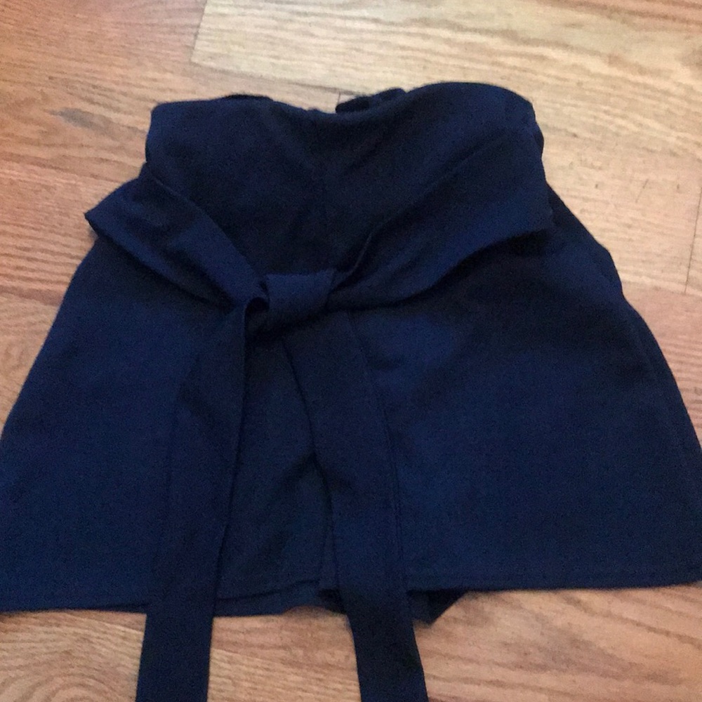 High waisted tie shorts